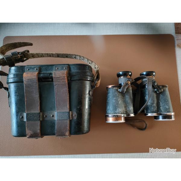 Jumelles allemande Dienstglas 6x30 + �tui bak�lite noire WW2