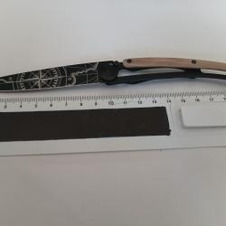 Couteau deejo rose des vents noire