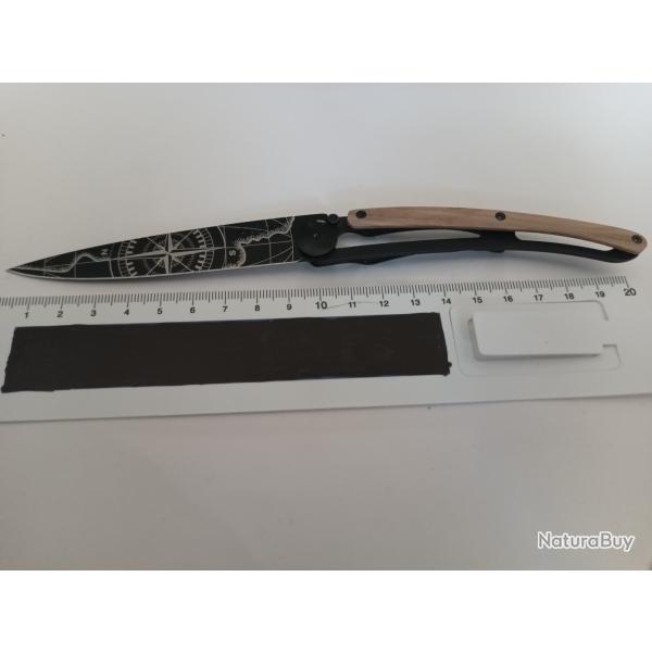 Couteau deejo rose des vents noire