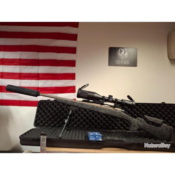 CVA CASCADE LRX CAL. .308 WIN NEUVE + LUN. 6-24X50 AOEG + BIPIED + MALLETTE + SILENCIEUX