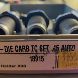 Jeux d'outils carbure pour armes de poing (Calibre: .45 ACP)