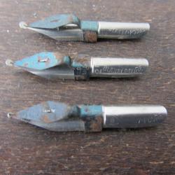 3 plumes de calligraphie Gilbert Blanzy Poure 1950