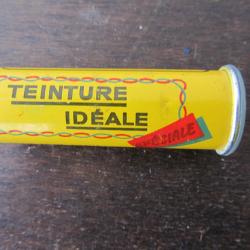 Tube publicitaire en alu Teinture Id&eacute;ale 1950-1960