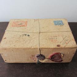 Colis postal en bois Arthus Bertrand & Cie 1929