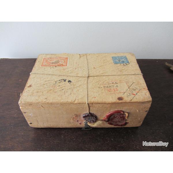 Colis postal en bois Arthus Bertrand & Cie 1929