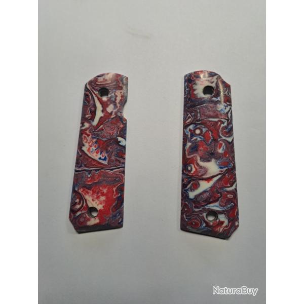 PLAQUETTES G10 ASPECT MARBRE Mod�le Pistolet 1911