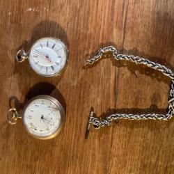 Lot de 2 montres &agrave; gousset fonctionnent
