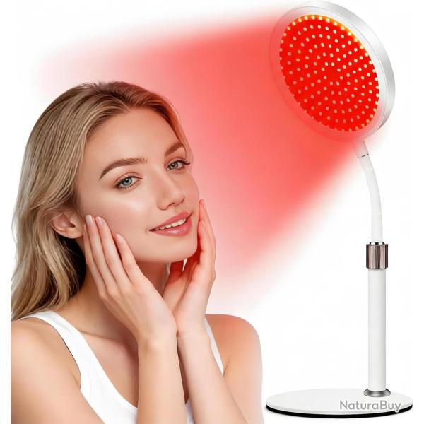 Lampe Lumi�re Rouge & Infrarouge 660nm 850nm - Appareil Bien-�tre LED � Bras R�glable, 100 LEDs, 9 N