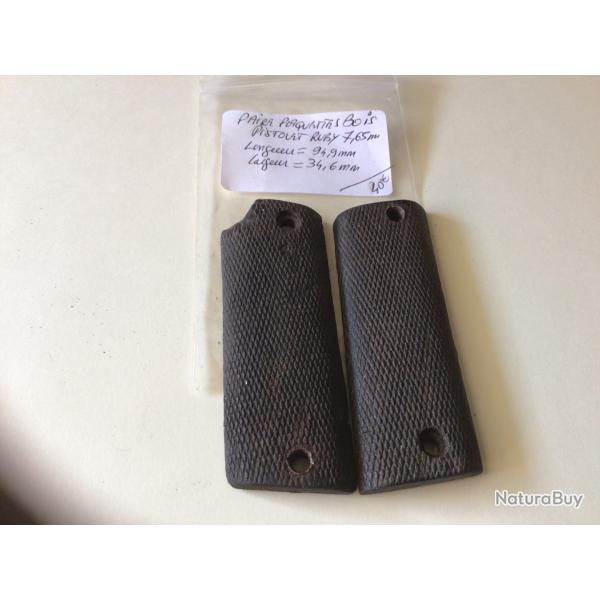 VENDU PAR LE-CUIRASSIER PAIRE DE PLAQUETTES DE PISTOLET RUBY 7,65 MM