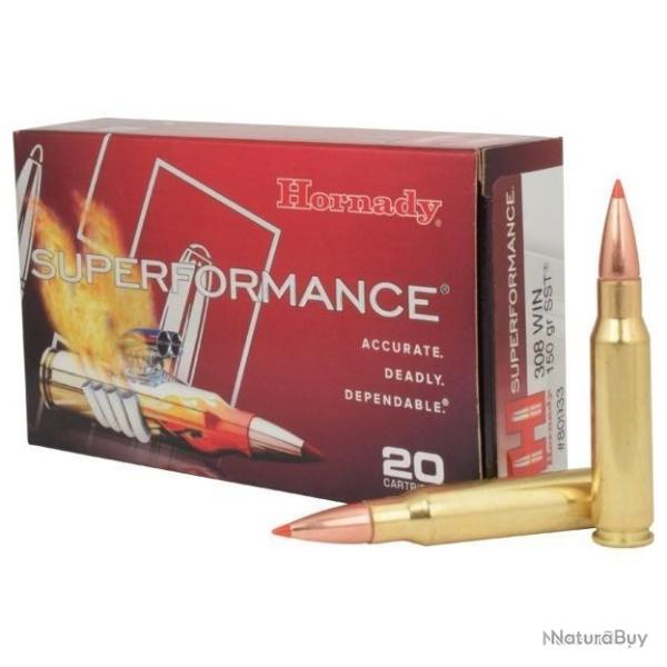308 150gr Hornady superformance X20 + 10 gratuites