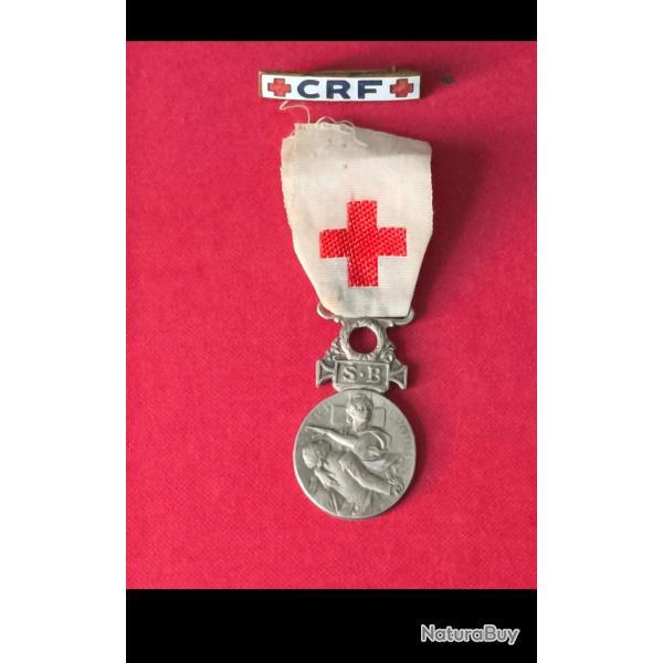 M�daille Ancienne Croix-Rouge SSBM - Grav�e