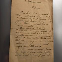 Lettre historique poilu sept 1914 - Locomotive Allemande & butin