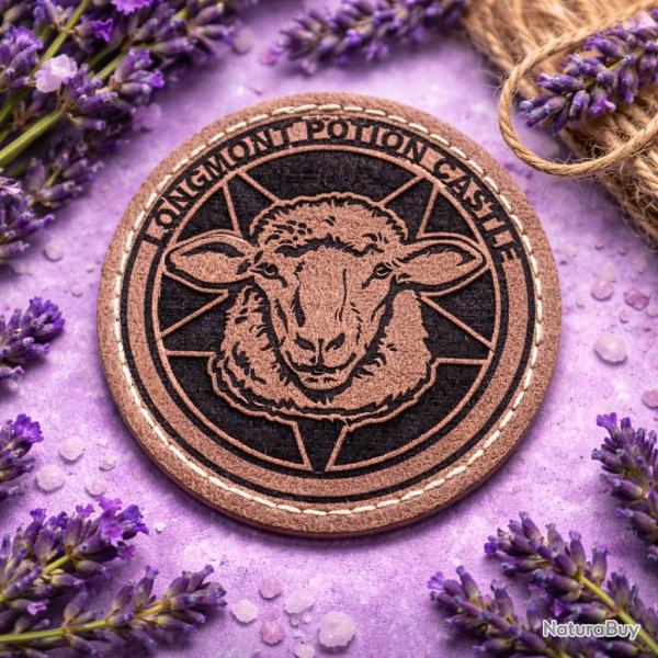 Patch Longmont Potion Castle LPC - Lamb Pentagram Mouton Cuir PU Velcro 6,5cm Prank Call Underground