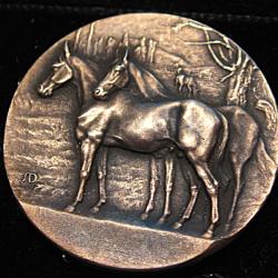 medaille A.D. "sport hippique " bronze 18,2 grs diametre 35,8 mm
