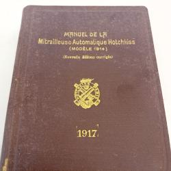 Manuel de la mitrailleuse  HotchkissModele 1914