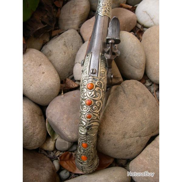Tr�s Grand et Rare  Pistolet Alg�rien Empire Ottoman, r�gence d'Alger d�but XIXe .