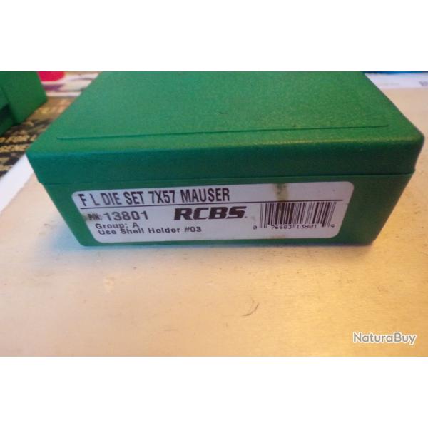 JEU D'OUTILS RCBS CALIBRE 7X57 MAUSER