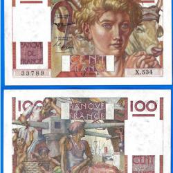 France 100 Francs 1953 Jeune Paysan Billet Frcs Frs Frc