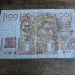 billet 100 francs jeune paysan L. 1.4.1954.L