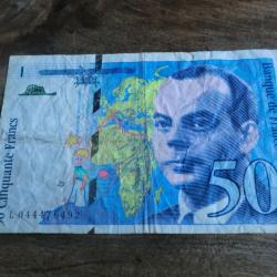 billet 50 francs saint exupery  L 044476492 / 1997