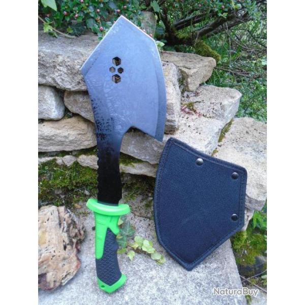 Grosse Hache Tomahawk Sauvetage Axe Survie Rescue Clef Oxyg�ne Acier 3Cr13 Manche Abs Etui Nylon00