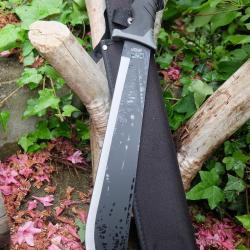 Bowie Couteau Machette Survie Alaska Trekking Lame Acier 3Cr13 Etui Nylon Survivaliste