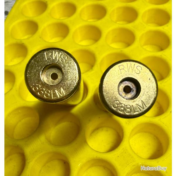 Lots RWS Douilles 338 Lapua Mag