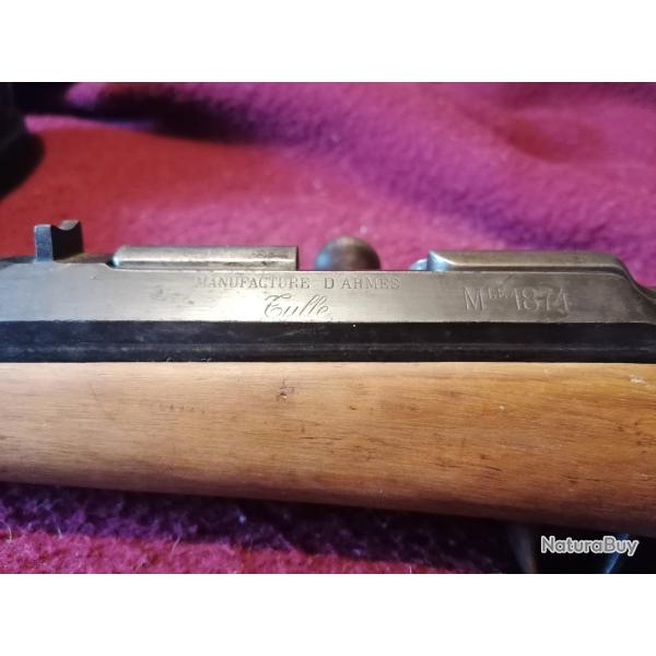 FUSIL GRAS 1874 DE TULLE modifi� chasse Cal 24