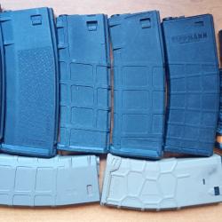 Lot de 8 chargeurs type m4/m16 mid cap et hicap