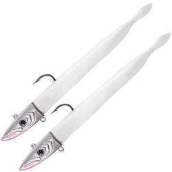 Fishus Espetit Sandeel 120 White - Par 2