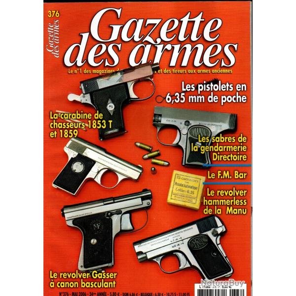 gazette des armes 376 pistolets 6,35 poche, fm bar part 1, revolver hammerless saint-�tienne, index