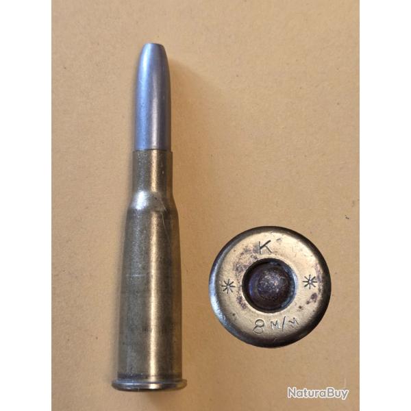 Une cartouche Lebel Anglaise K/*/8mm/* commercial de stand balle M ,non charg�e