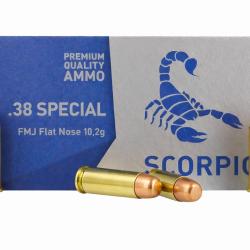 Munitions - STV - Scorpio .38 Special FMJ LIVRAISON OFFERTE LOT DE 1000