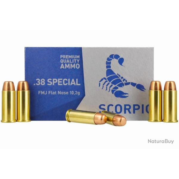 Munitions - STV - Scorpio .38 Special FMJ LIVRAISON OFFERTE LOT DE 1000