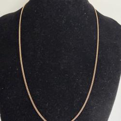 Jolie chaine or rose 18 carats - 46 cm - collier gourmette