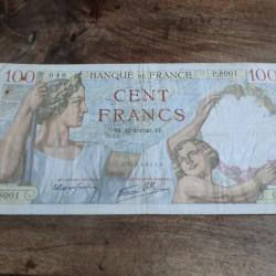 billet 100 francs sully   TJ .22.2.1940.TJ