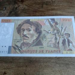 billet 100 francs delacroix  395877  /1991