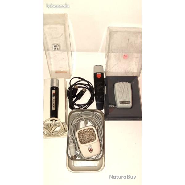 lot d'ancien micro Grundig, Telefunken, Philips