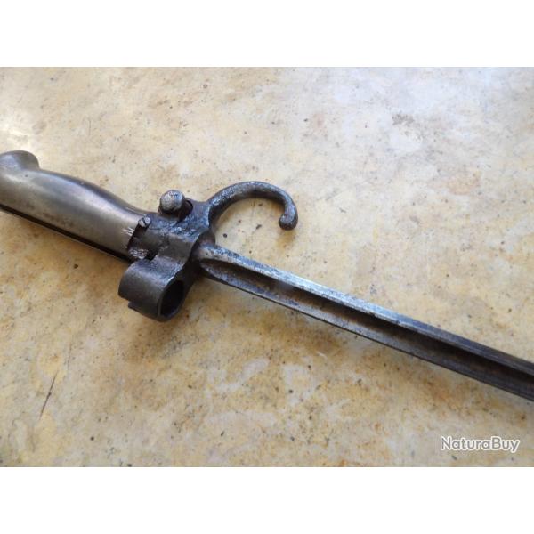 baionnette "rosalie" maillechort quillon ww1 premi�re ww2 seconde guerre Lebel Sans fourreau oxyd�e