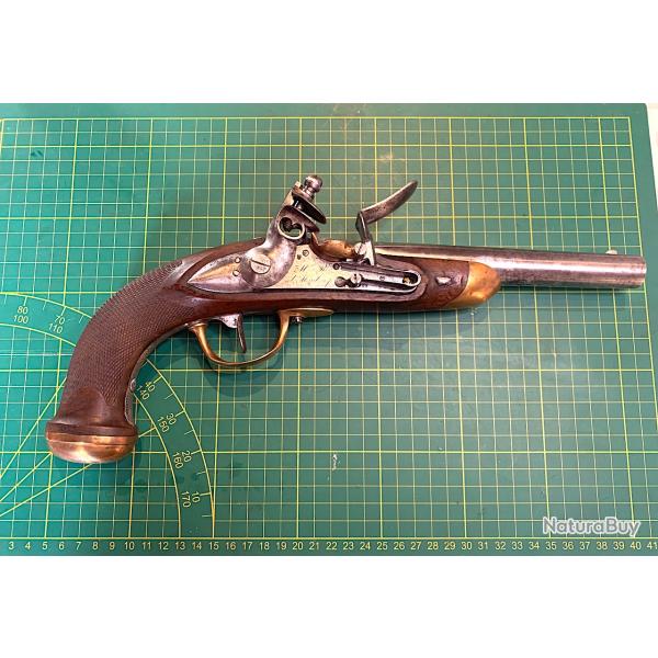 Pistolet r�glementaire d'officier de cavalerie mod�le 1816 � silex - Manufacture Royale de Maubeuge