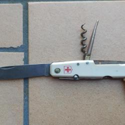 COUTEAU CANIF MULTI LAME CROIX SUISSE MARQUE PRADEL