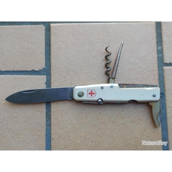 COUTEAU CANIF MULTI LAME CROIX SUISSE MARQUE PRADEL