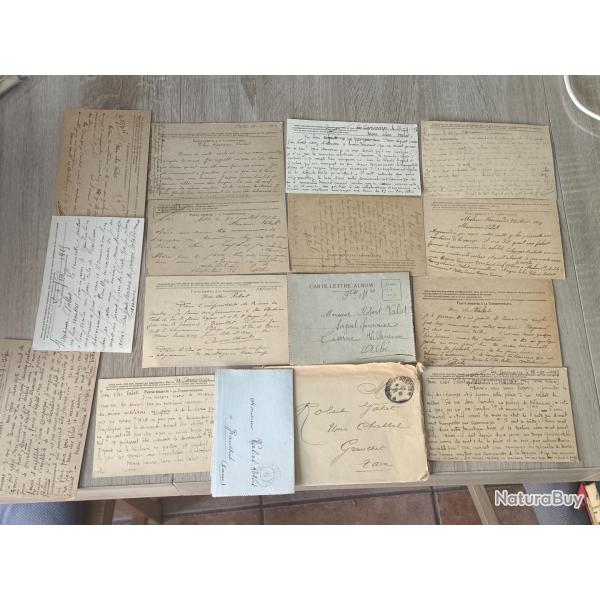 Exceptionnel Lot 14-18 - Archives Sergent-Major Valat (Tarn) - 16 pi�ces - Administration & Industri