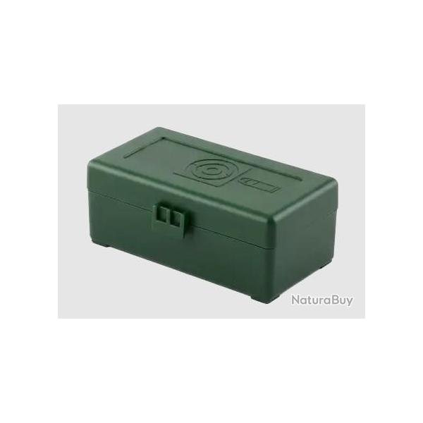 Bo�te de rangement verte 50 munitions calibre 357