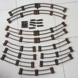 Lot rails et broches Meccano Hornby Ho 1940