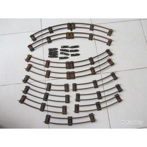 Lot rails et broches Meccano Hornby Ho 1940