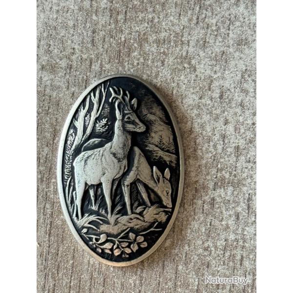 Calotte Blaser R93, R8, K95 en argent motif chevreuil Ancien motif