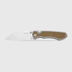 Couteau Kizer Vanguard Wharning Lame Sheepsfoot Acier S45VN Manche Alu/Micarta Liner Lock KI3738A1 -