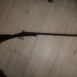 Fusil juxtapos&eacute; &agrave; broche cal 16 &agrave; restaurer, bon fonctionnement