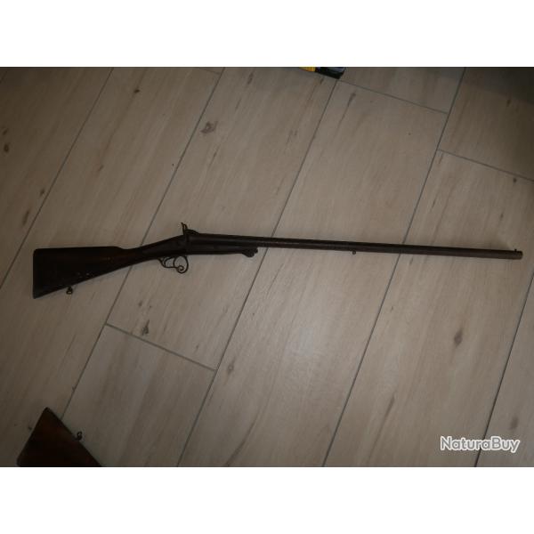 Fusil juxtapos� � broche cal 16 � restaurer, bon fonctionnement